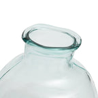 Vase bulle en verre recyclé transparent bleu – H31 cm