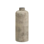 Vase décoratif en métal effet béton mat beige greige, H60,5 cm