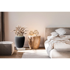 Vase Art Deco 2000 Schwarz Roségold avec pampas dans une chambre élégante