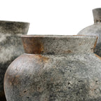 Vase décoratif en terre cuite gris antique – H23 cm