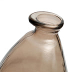 Vase décoratif en verre recyclé brun fumé silhouette asymétrique – H36 cm