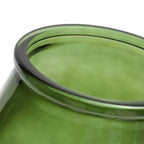 Vase ovale en verre recyclé vert effet dégradé, H23 cm