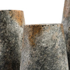 Vase en terre cuite gris antique 31 cm étroit décoratif
