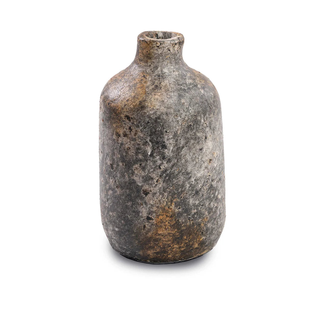 Vase en terre cuite gris antique finition vieillie – H24 cm