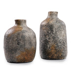 Vase en terre cuite gris antique finition vieillie – H24 cm