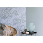 Vase en verre bleu clair texturé avec vagues pour Glasvase Sidney 300 Blau