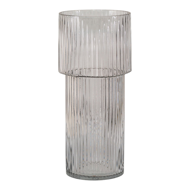 Vase en verre soufflé transparent rond Ø17,5x40 cm