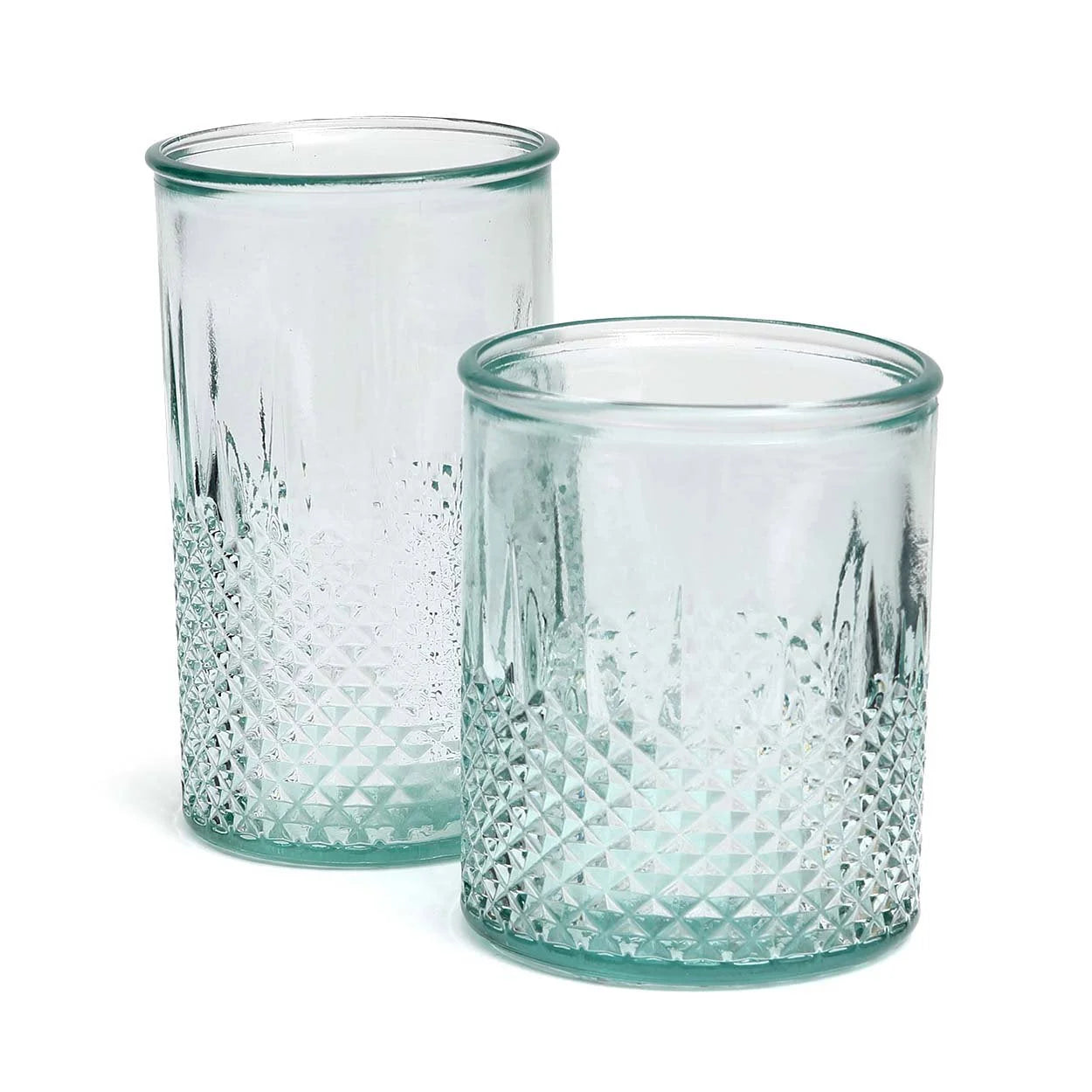 Verre bleu en verre recyclé - 13,5 cm